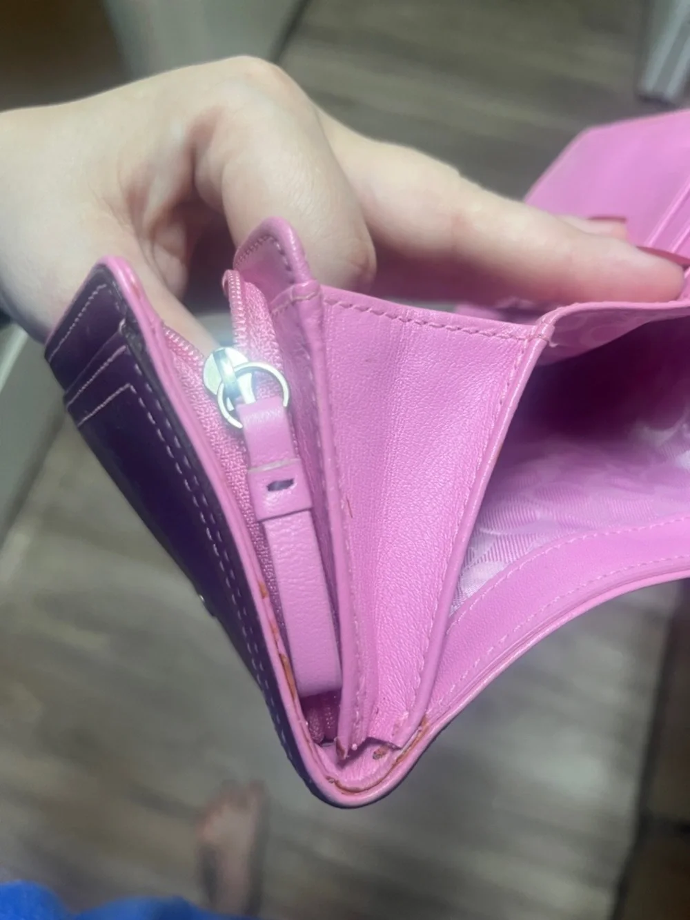 Coach Vintage Colorblock Trifold Leather Wallet - Picture 7 of 10